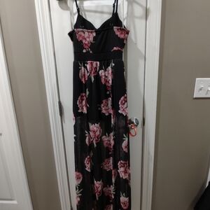 XS summer dress/shorts Rue21 black with flowers